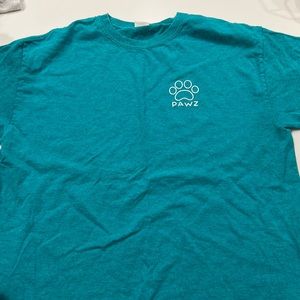 Paws teal shirt
